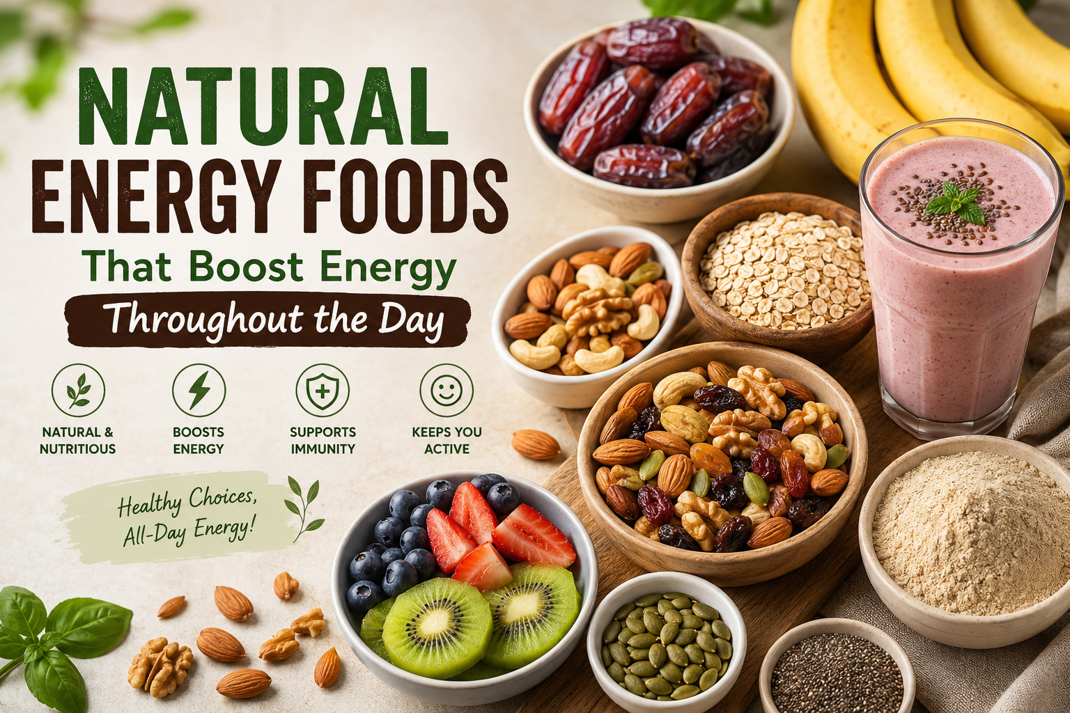 Natural Energy Foods That Boost Energy Throughout the Day