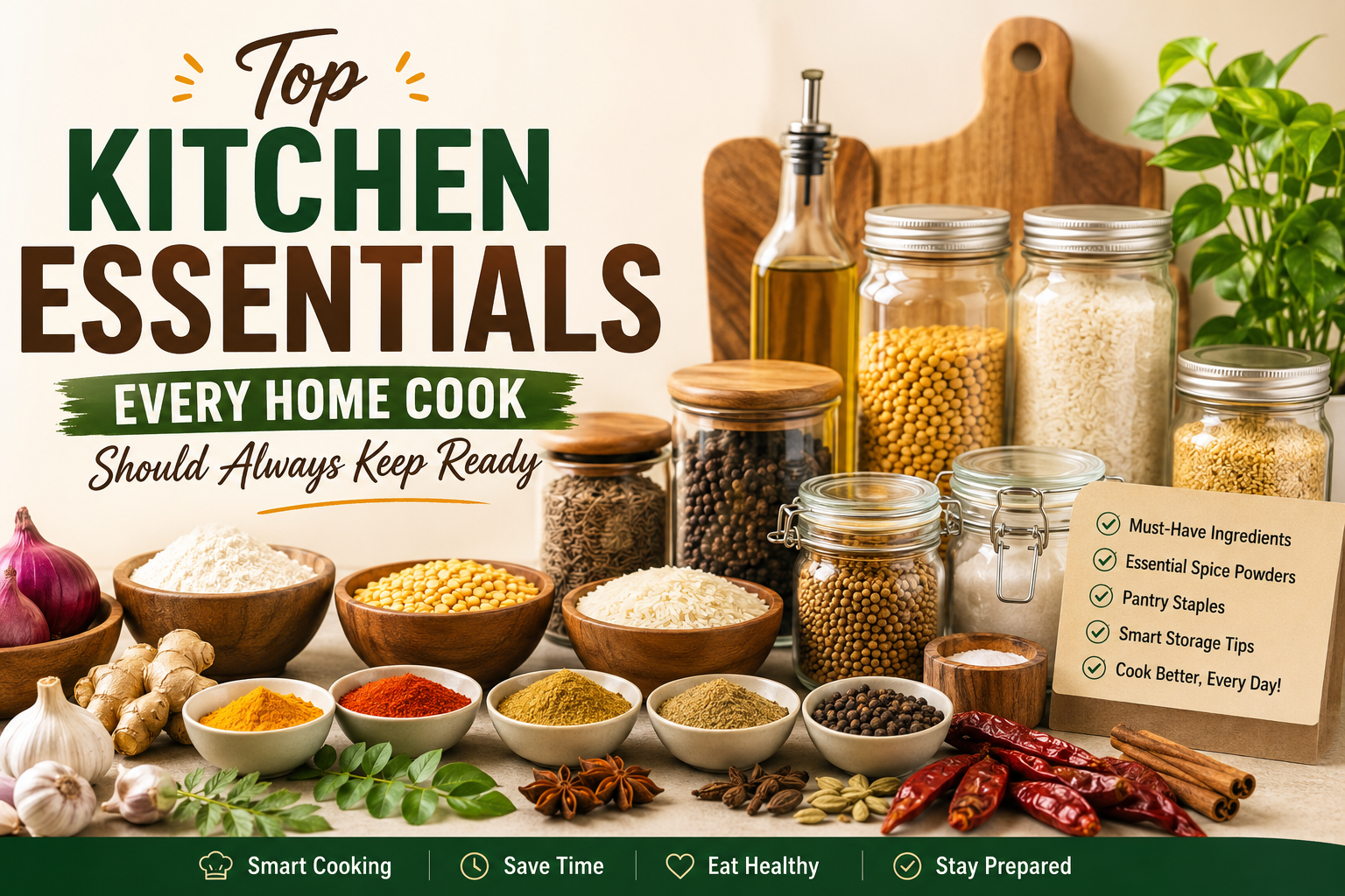 Top Kitchen Essentials Every Home Cook Should Keep Ready