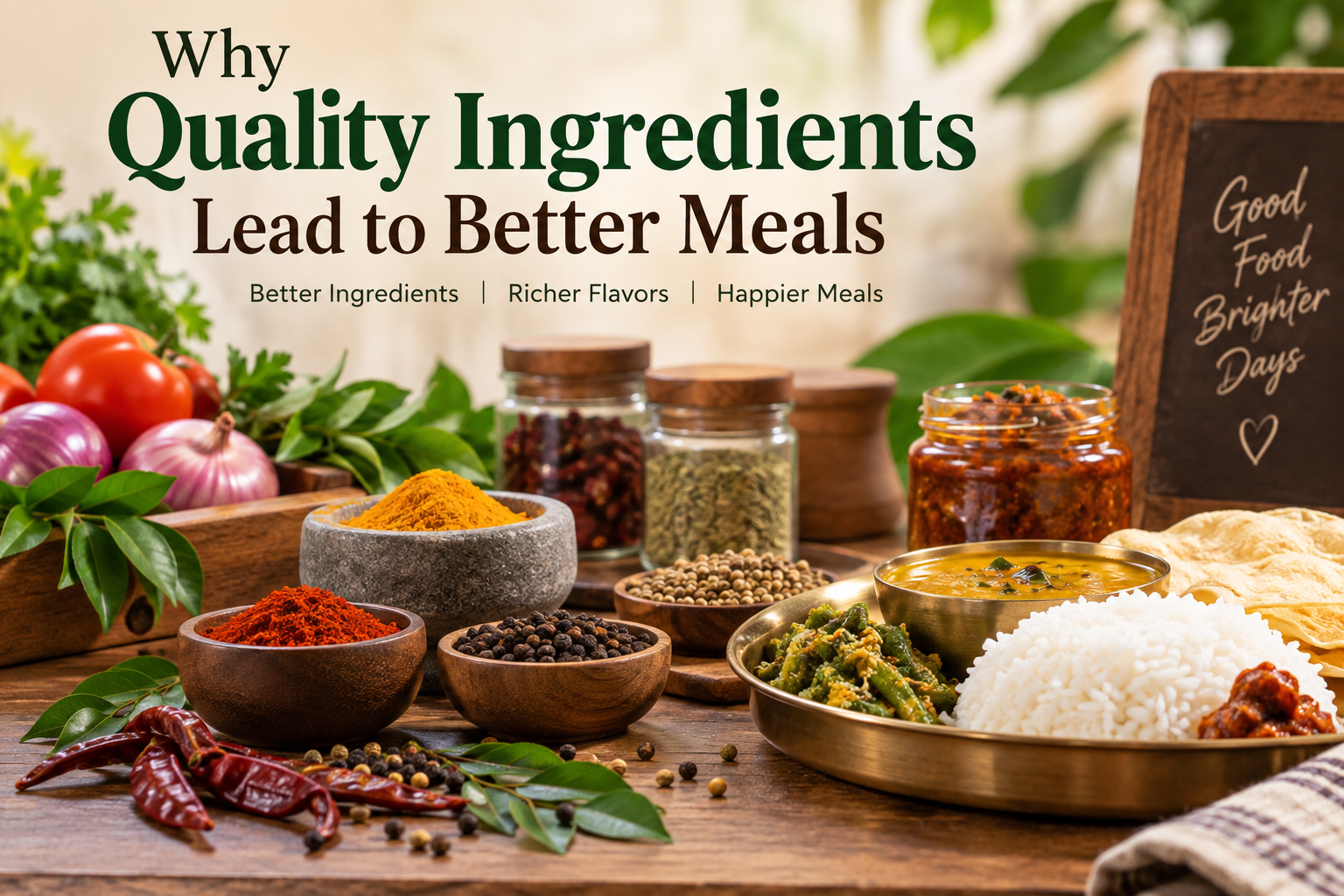 Why Quality Ingredients Make Better Meals?